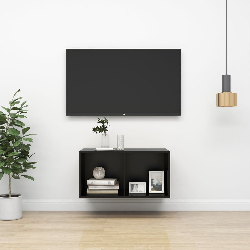 Tv-wandmeubel 37x37x72 cm bewerkt hout