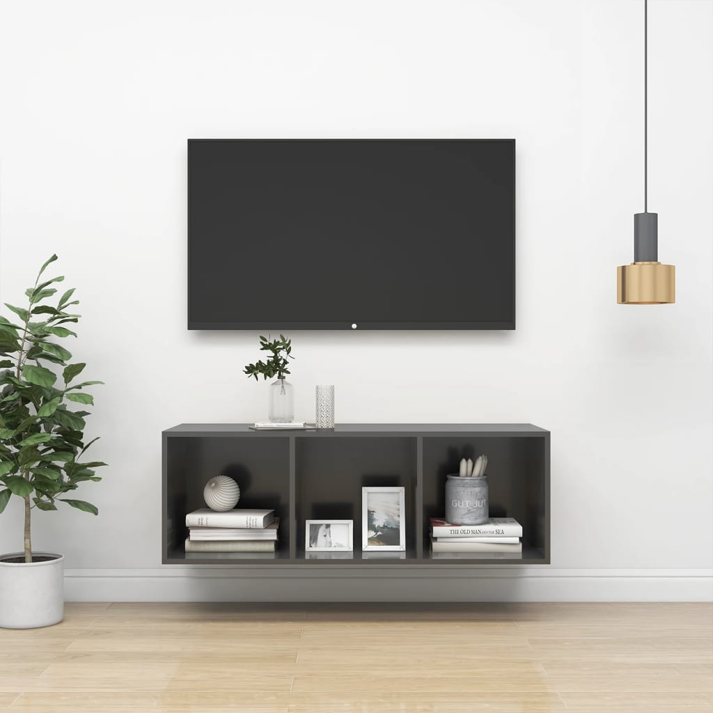 Tv-wandmeubel 37x37x72 cm bewerkt hout