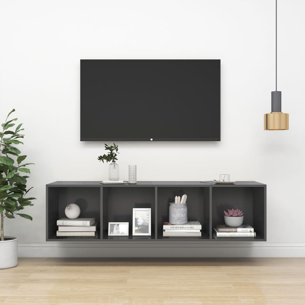 Tv-wandmeubel 37x37x72 cm bewerkt hout