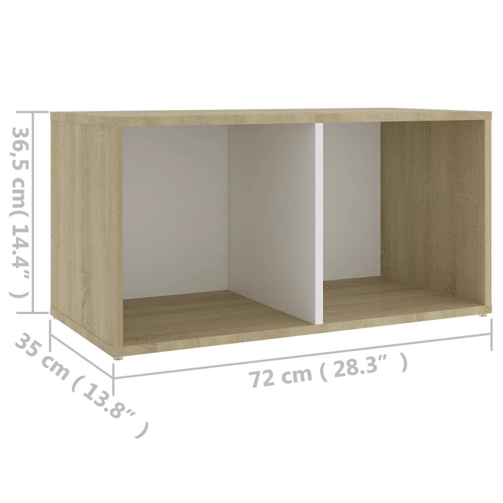 Tv-meubel 72x35x36,5 cm bewerkt hout