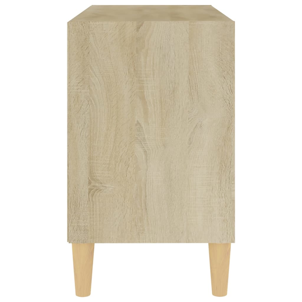 Tv-meubel met houten poten 69,5x30x50 cm sonoma eikenkleurig