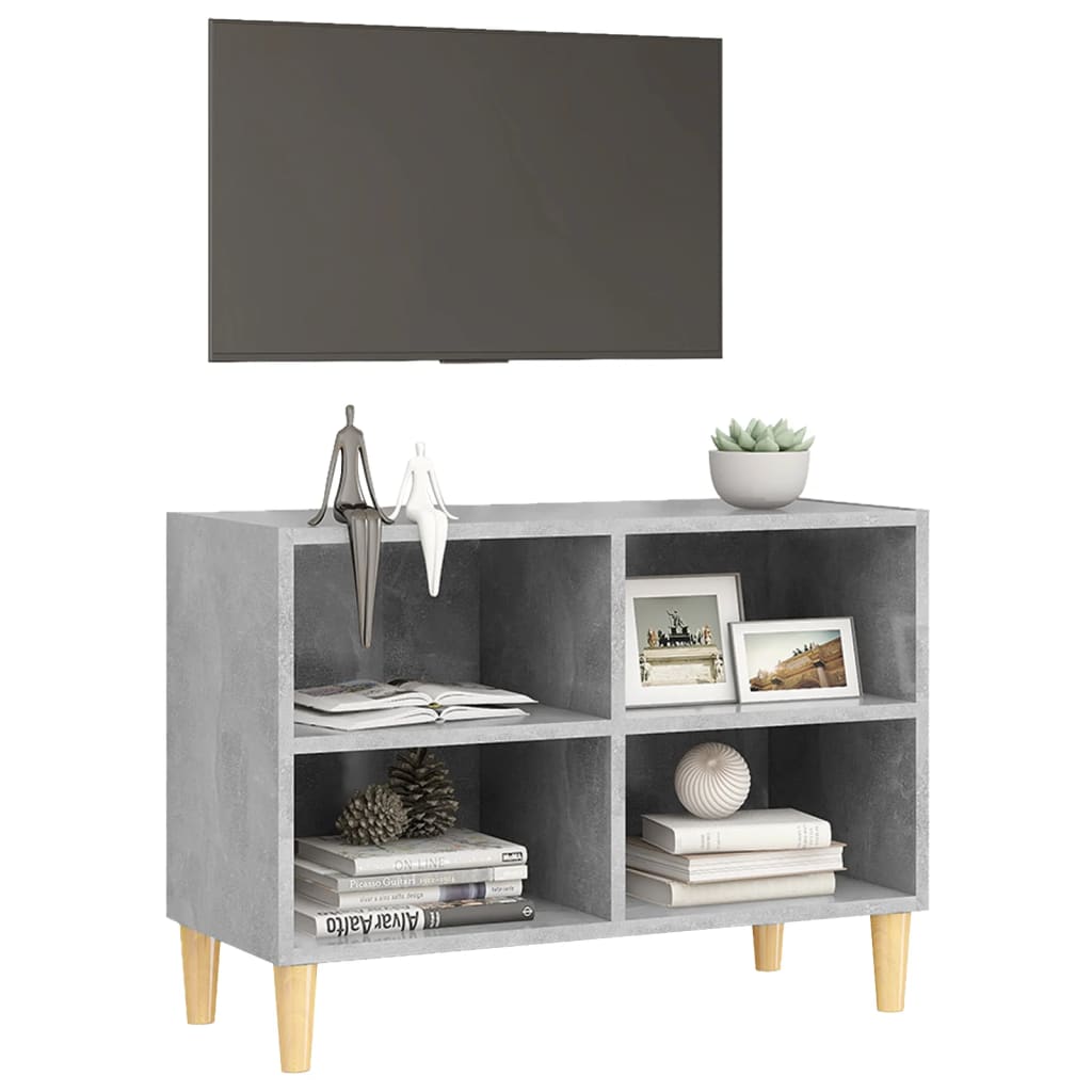 Tv-meubel met houten poten 69,5x30x50 cm sonoma eikenkleurig