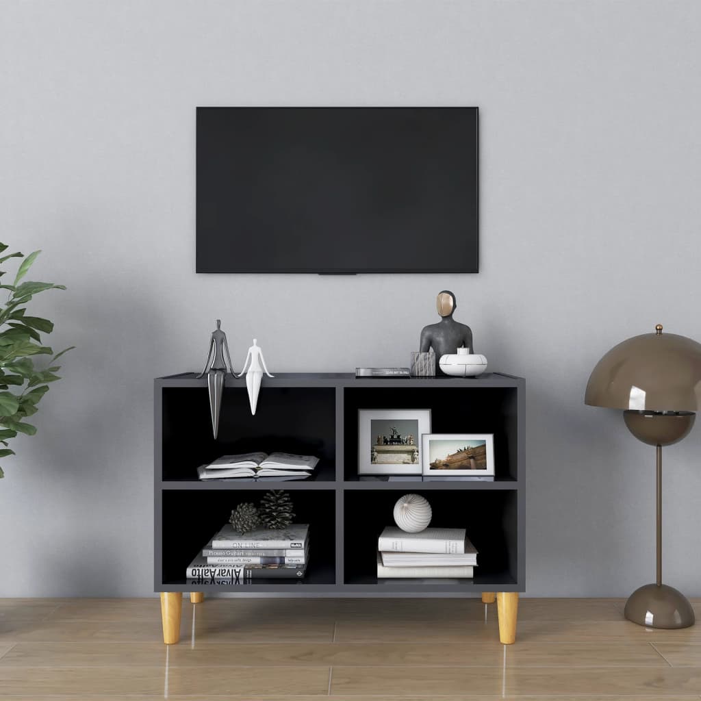 Tv-meubel met houten poten 69,5x30x50 cm sonoma eikenkleurig