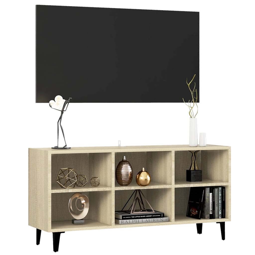 Tv-meubel met metalen poten 69,5x30x50 cm