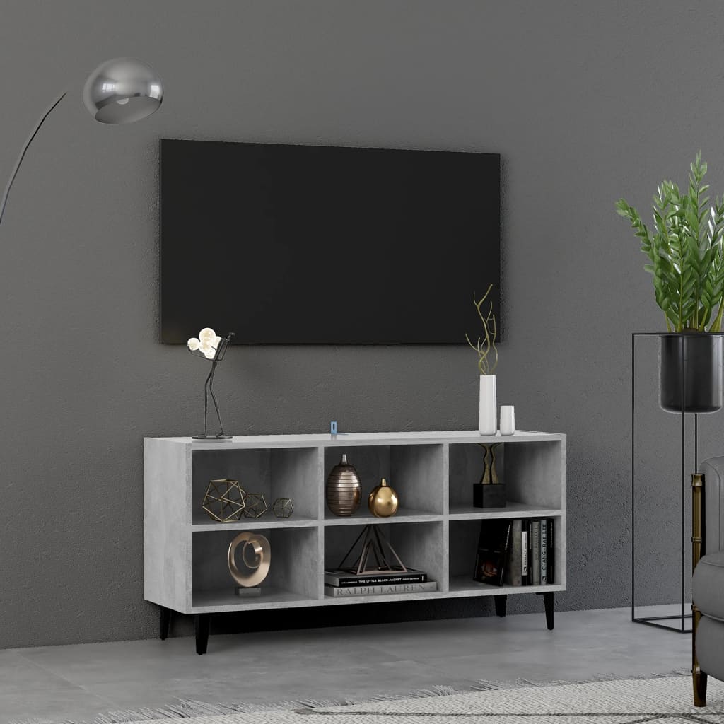 Tv-meubel met metalen poten 69,5x30x50 cm