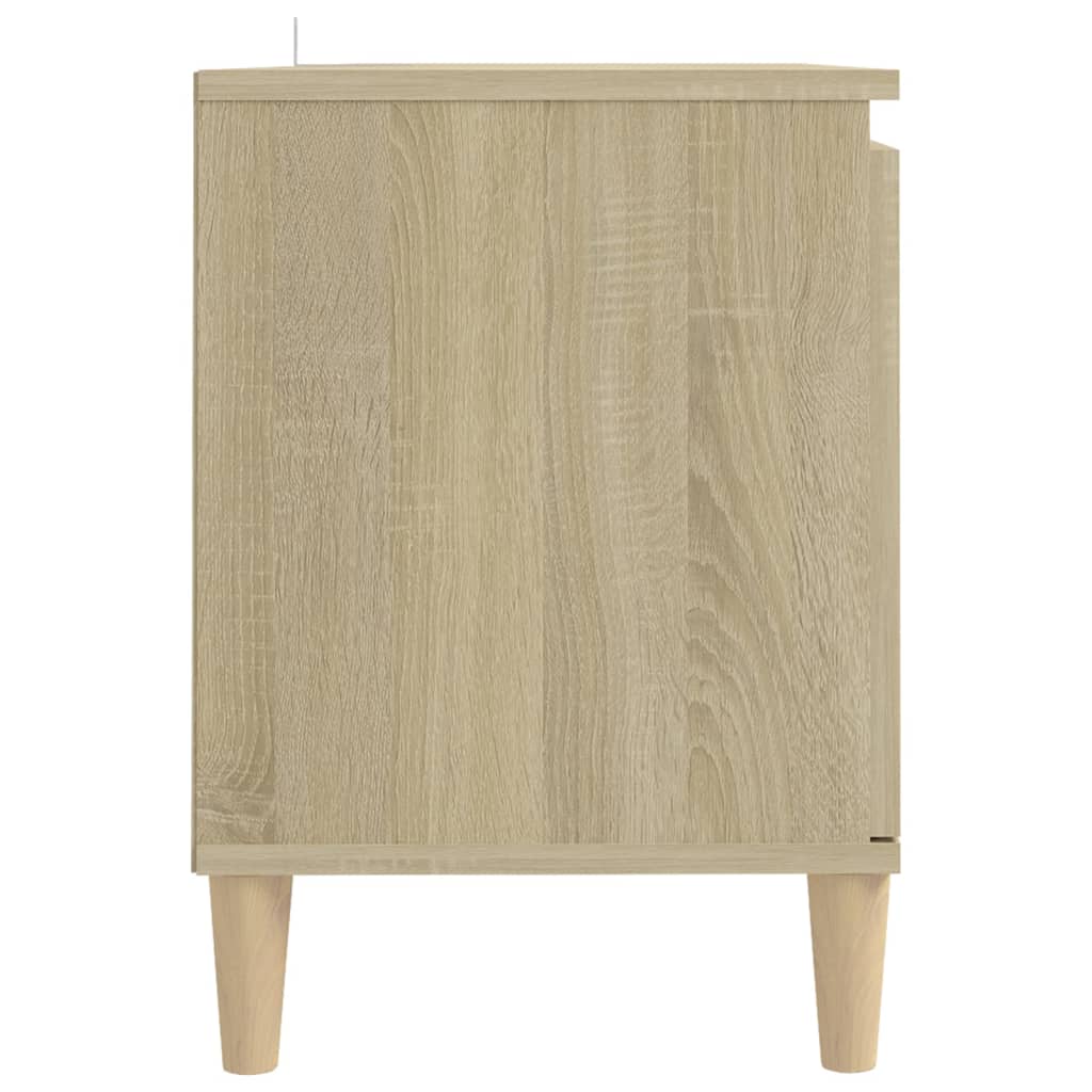 Tv-meubel met houten poten 103,5x35x50 cm eikenkleurig