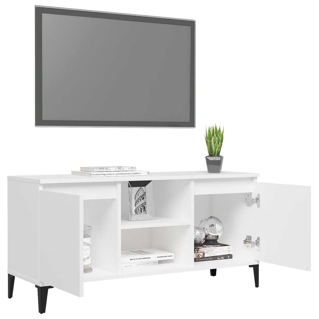 Tv-meubel met metalen poten 103,5x35x50 cm