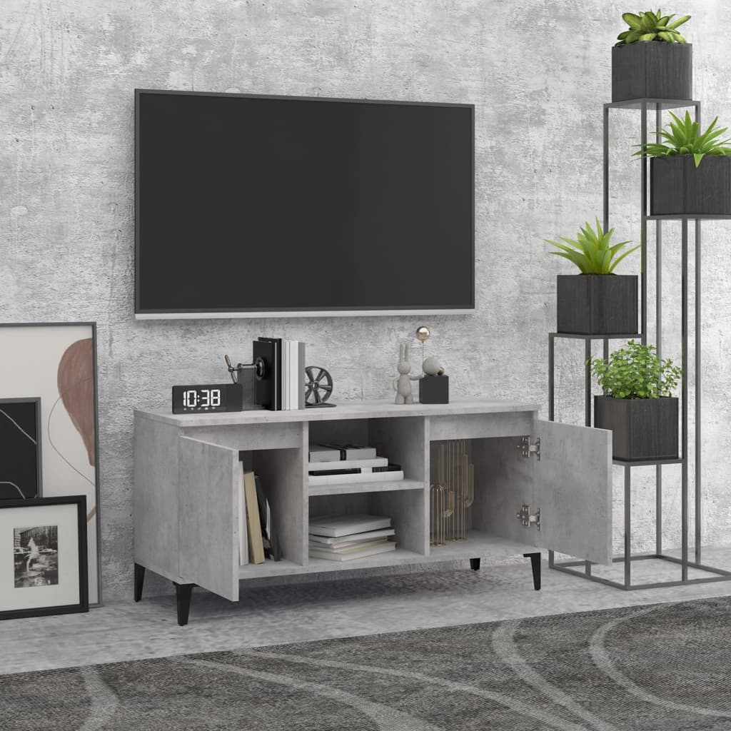 Tv-meubel met metalen poten 103,5x35x50 cm