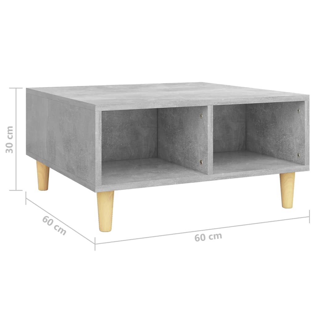 Salontafel 60x60x30 cm bewerkt hout eikenkleurig