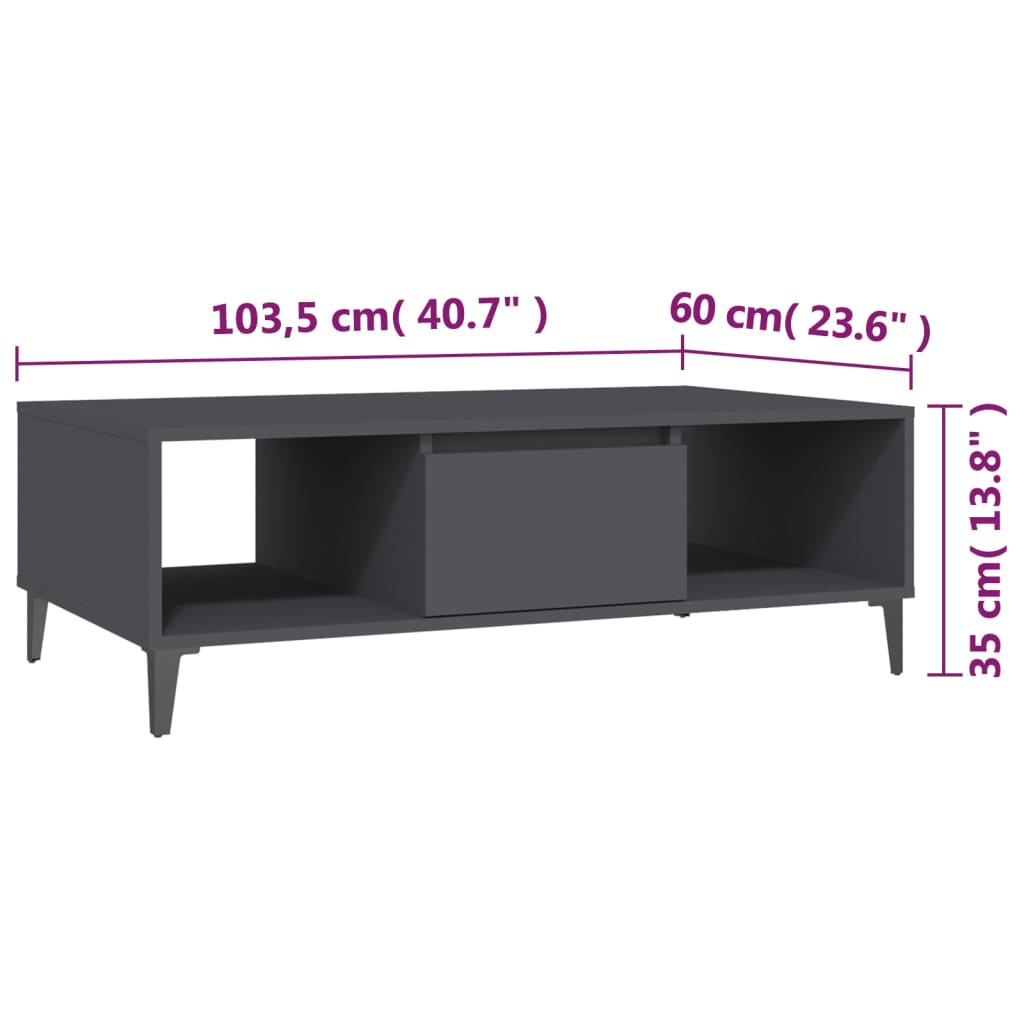 Salontafel 103,5x60x35 cm bewerkt hout