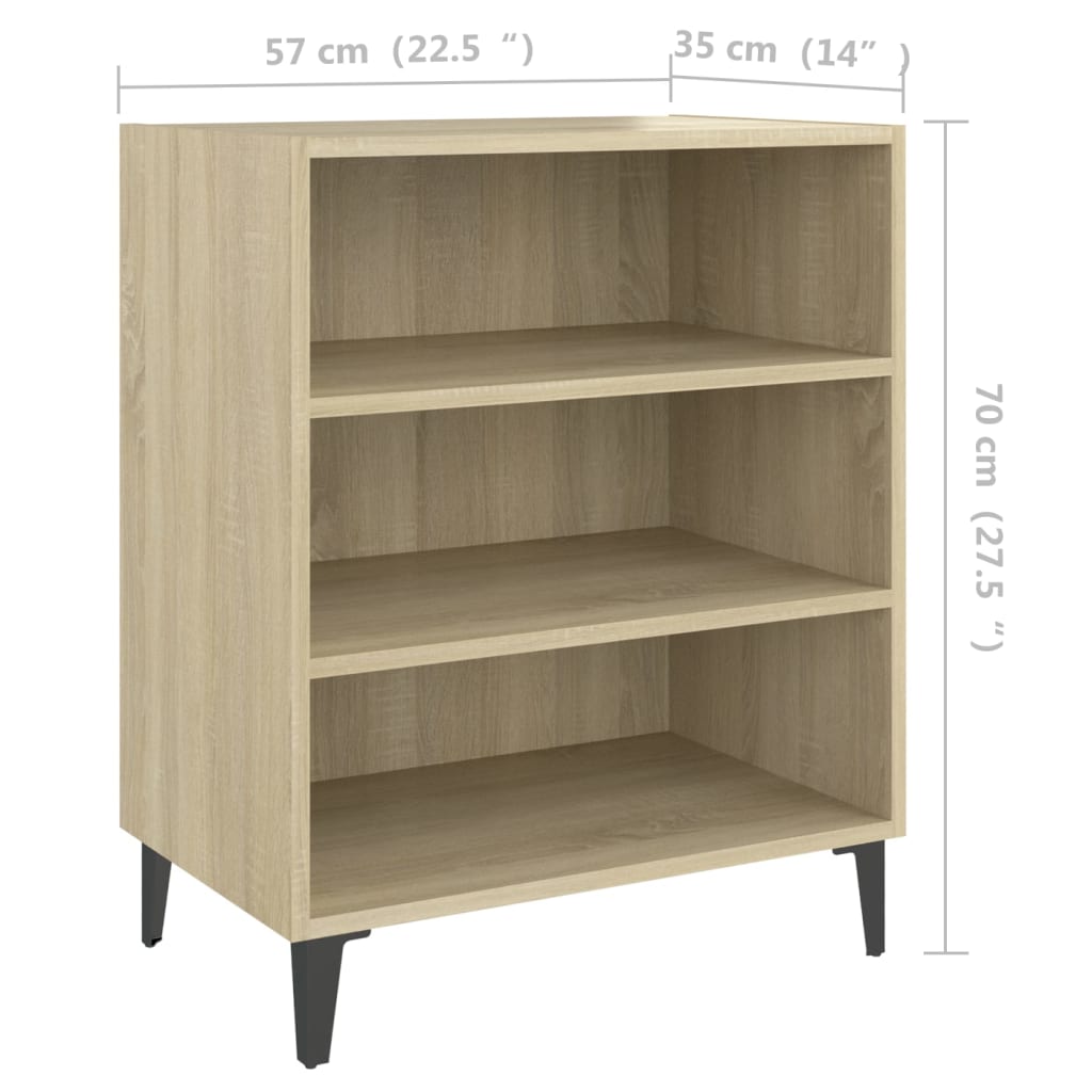 Dressoir 57x35x70 cm bewerkt hout