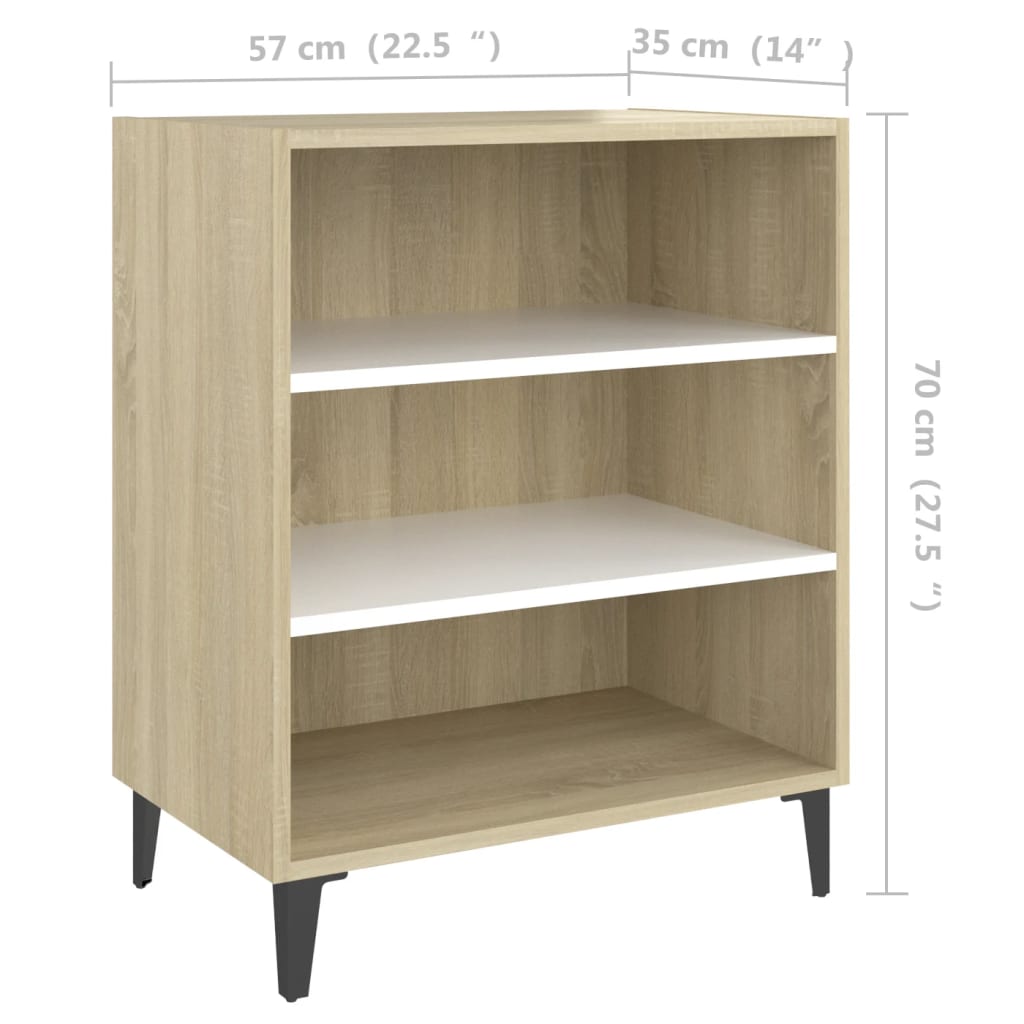 Dressoir 57x35x70 cm bewerkt hout