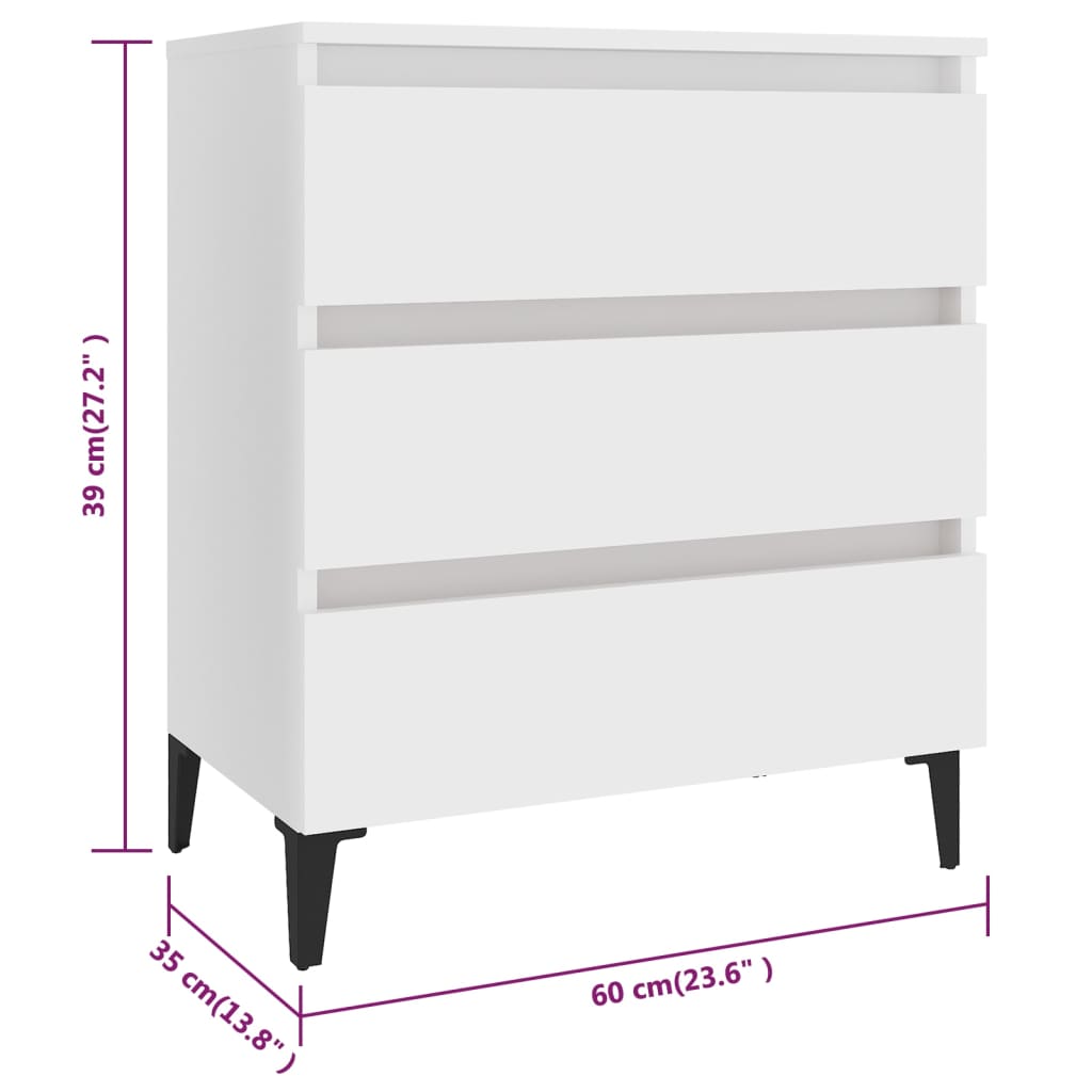 Dressoir 60x35x69 cm bewerkt hout