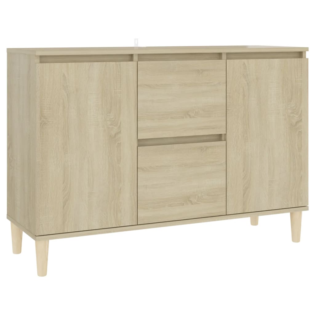 Dressoir 101x35x70 cm bewerkt hout eikenkleurig