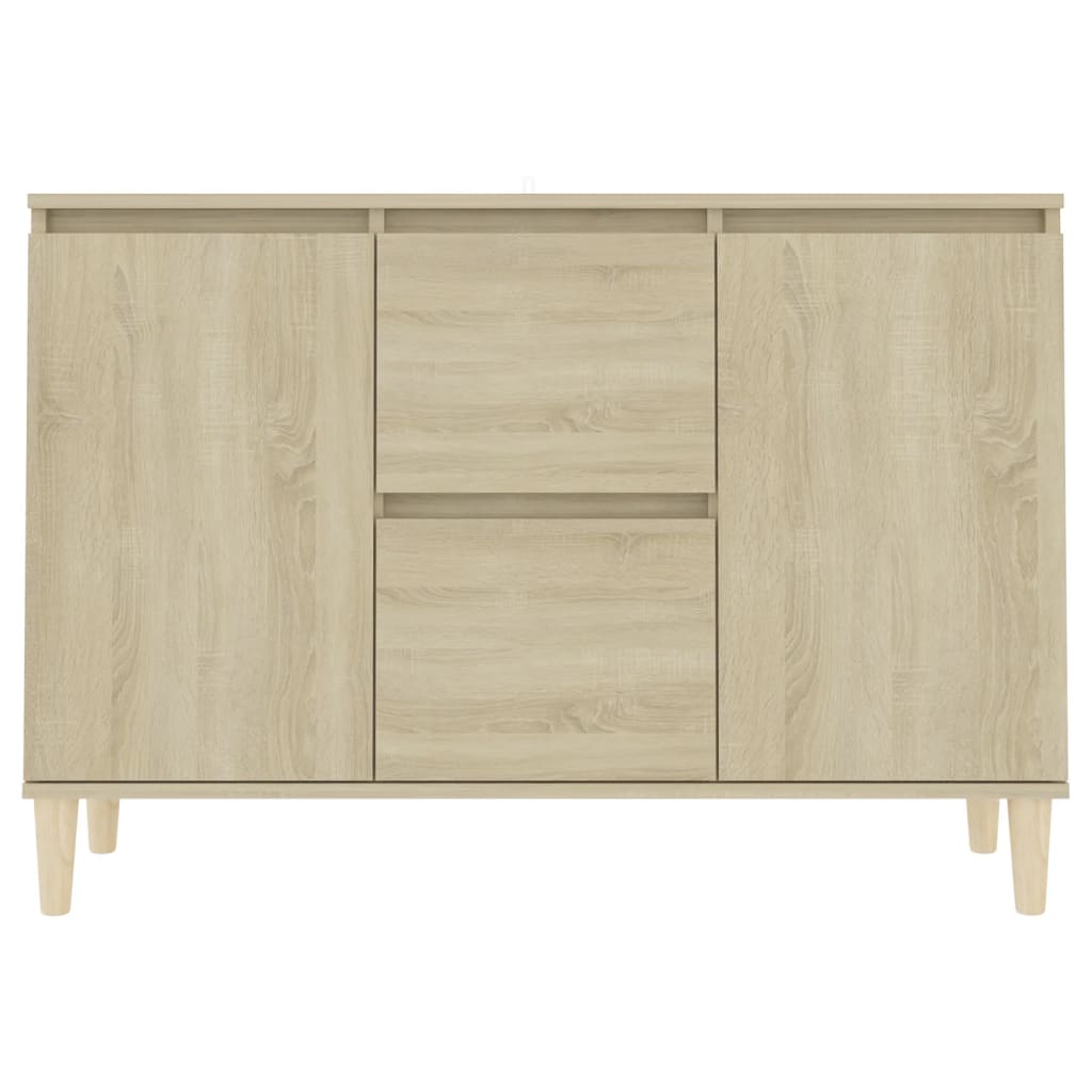 Dressoir 101x35x70 cm bewerkt hout eikenkleurig