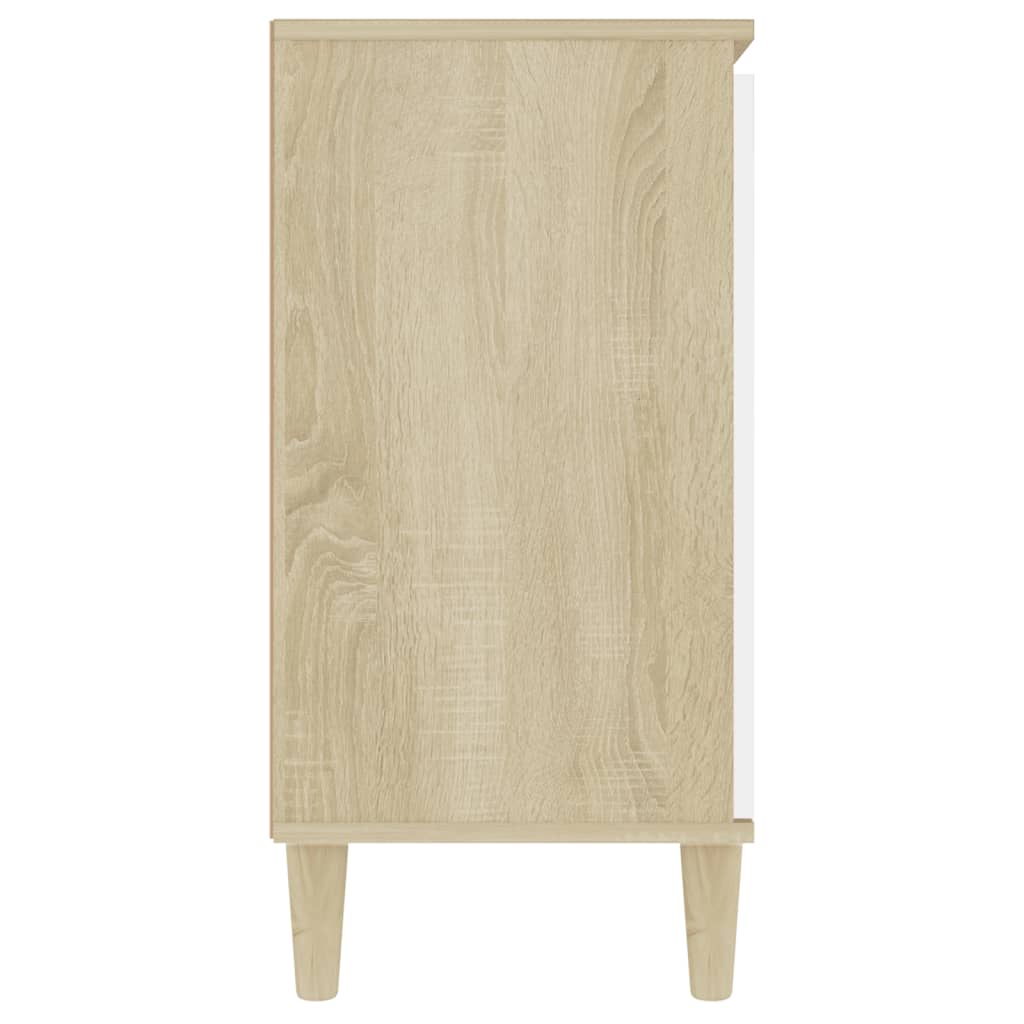 Dressoir 101x35x70 cm bewerkt hout eikenkleurig