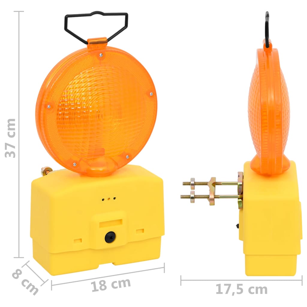 Bouwlampen 2 st met batterijen 18x8x37 cm