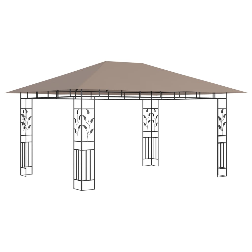 Prieel met klamboe LED-lichtslinger 180 g/m² 4x3x2,73 m