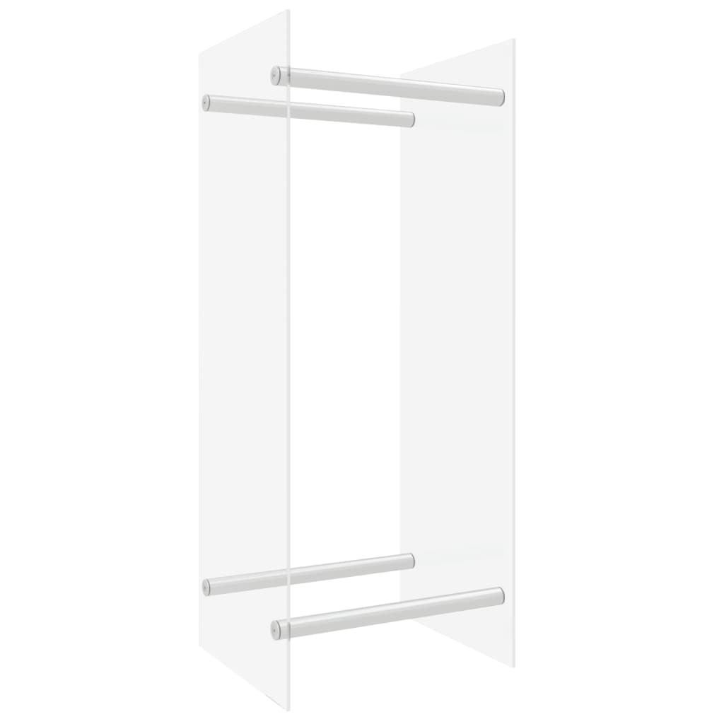 Haardhoutrek 80x35x100 cm gehard glas transparant