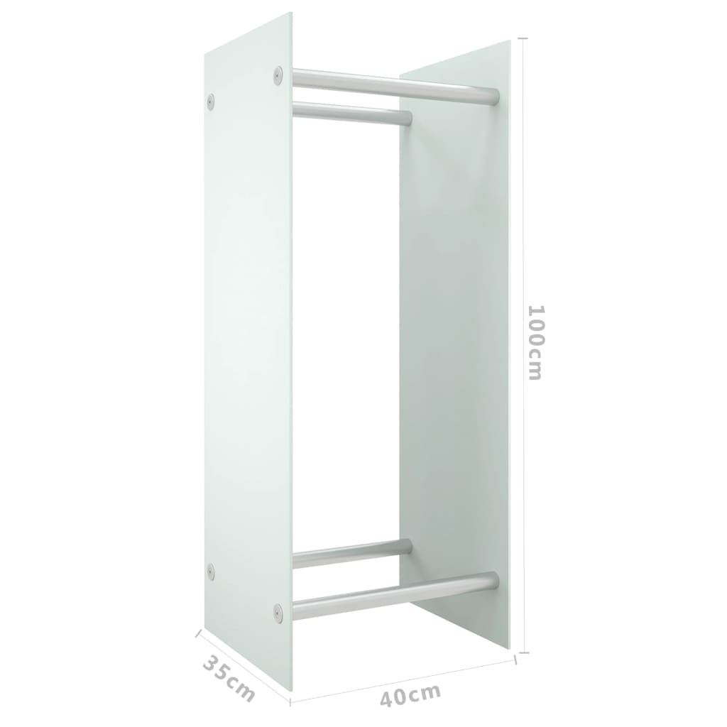 Haardhoutrek 80x35x100 cm gehard glas transparant