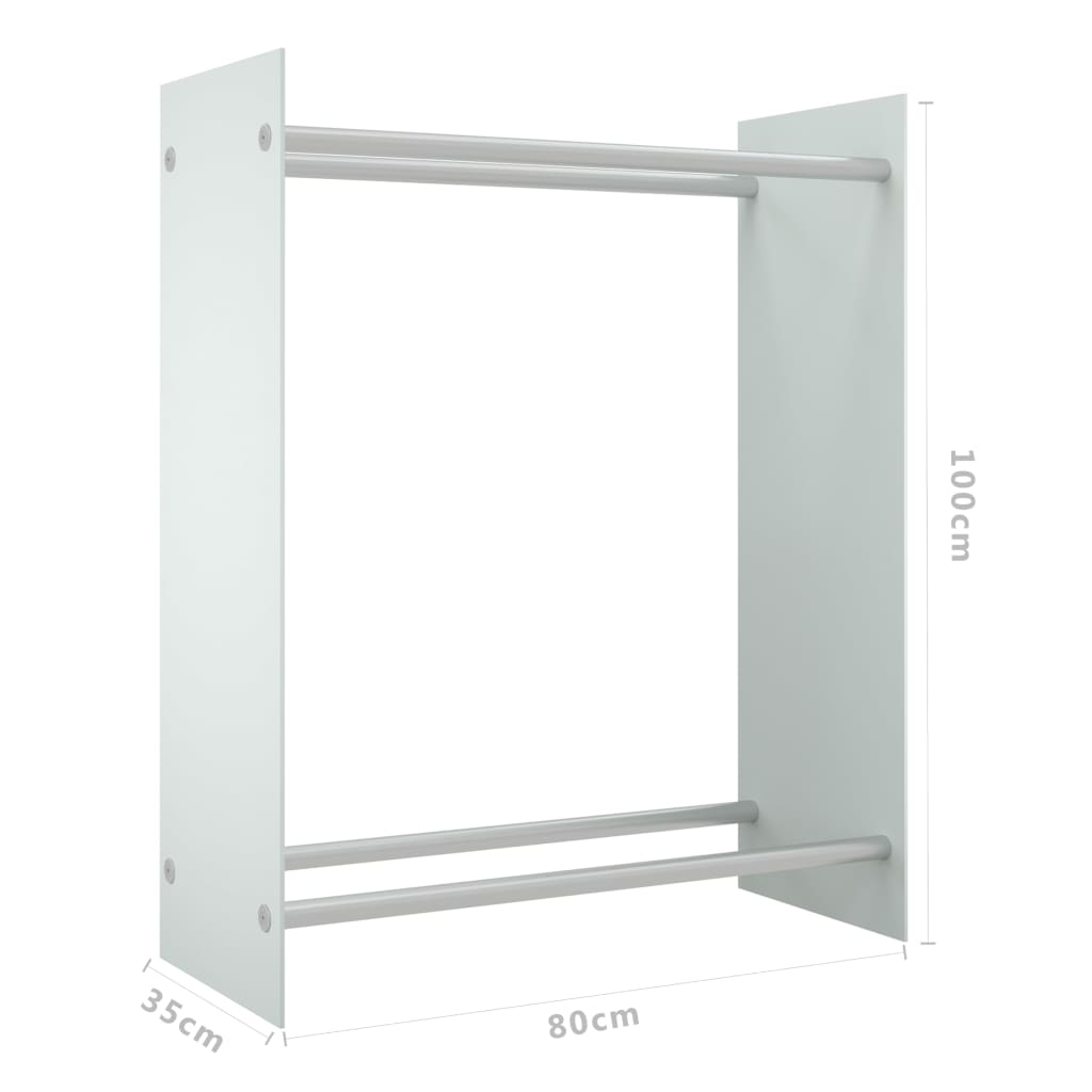 Haardhoutrek 80x35x100 cm gehard glas transparant