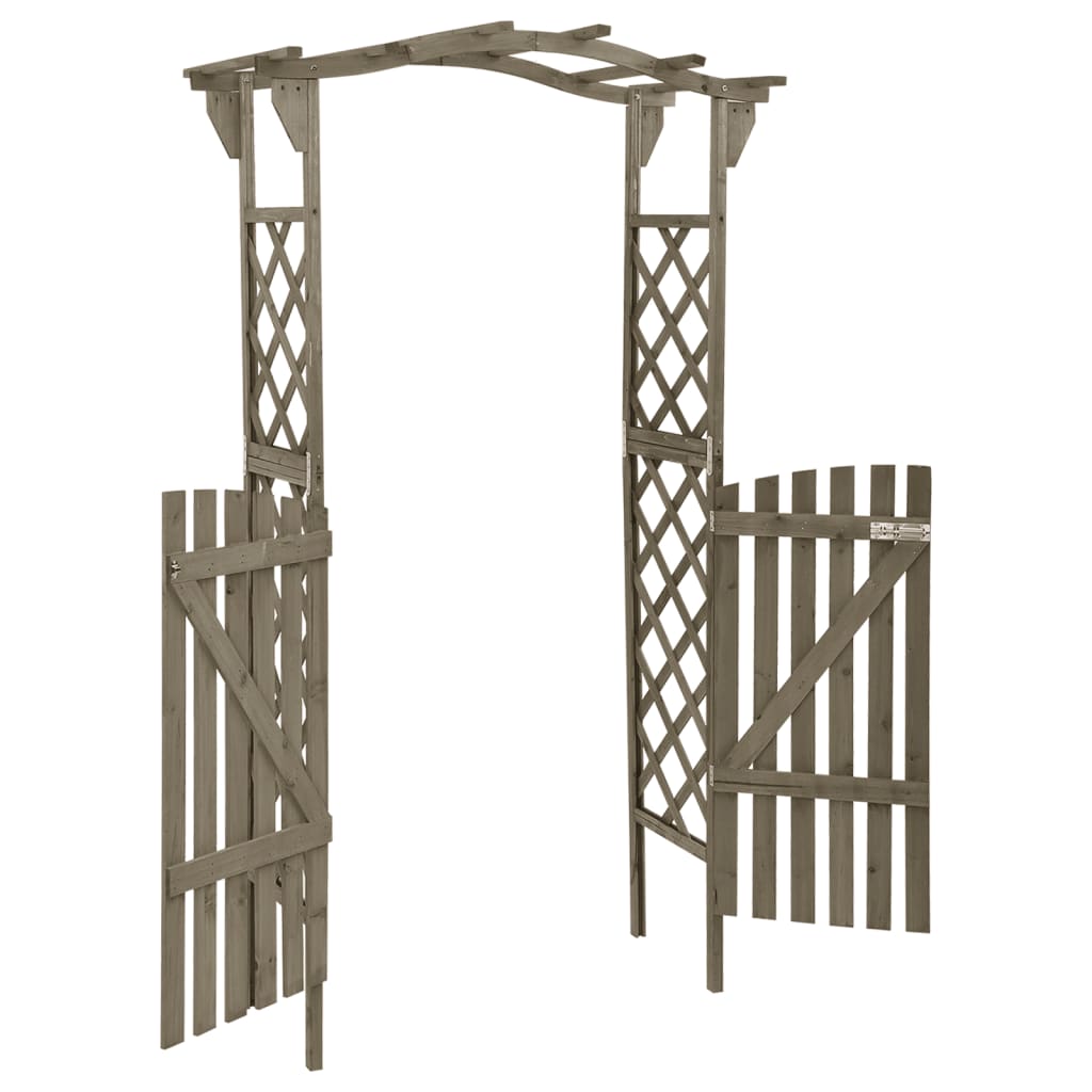 Pergola met poort 116x40x204 cm massief vurenhout