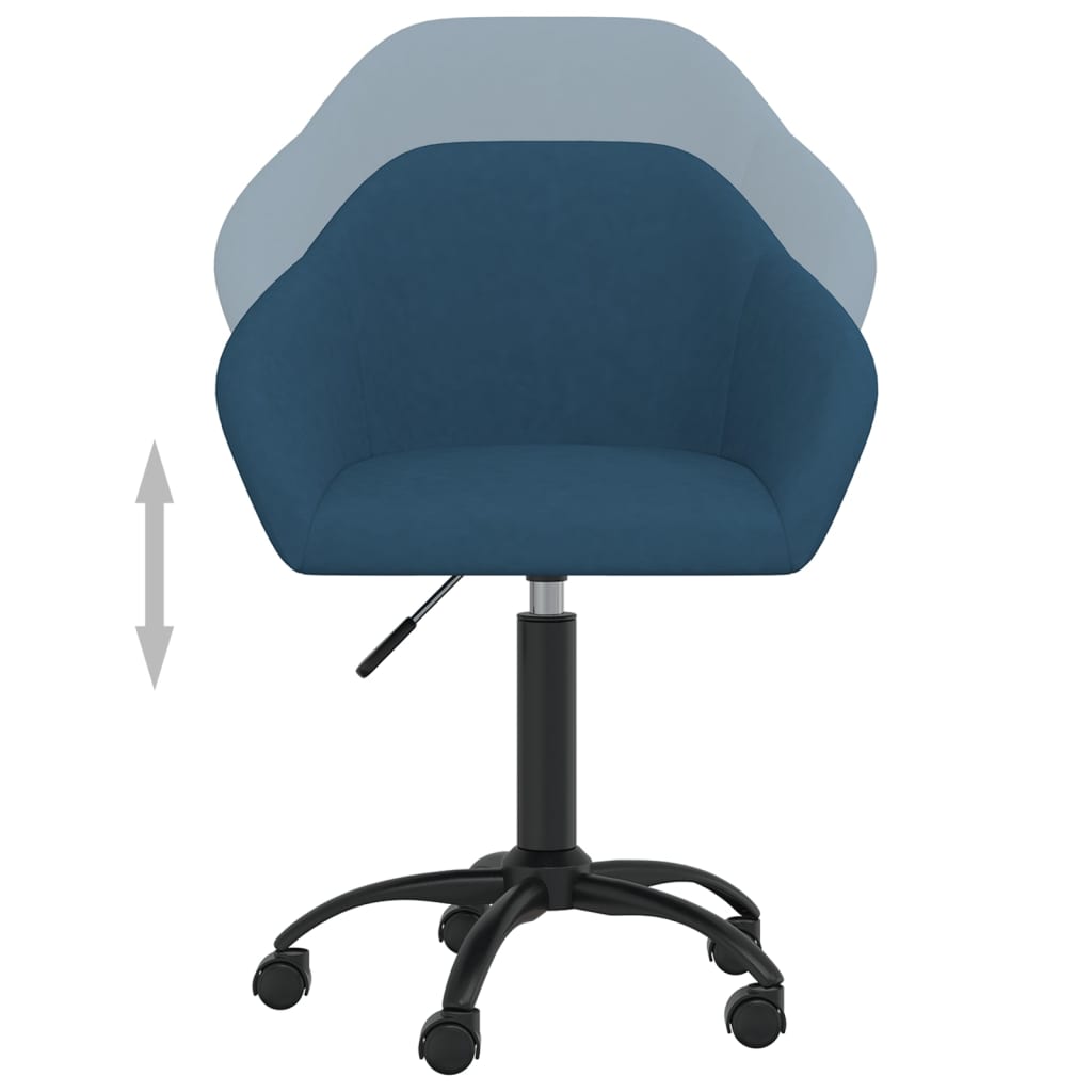 Eetkamerstoelen draaibaar 2 st fluweel blauw