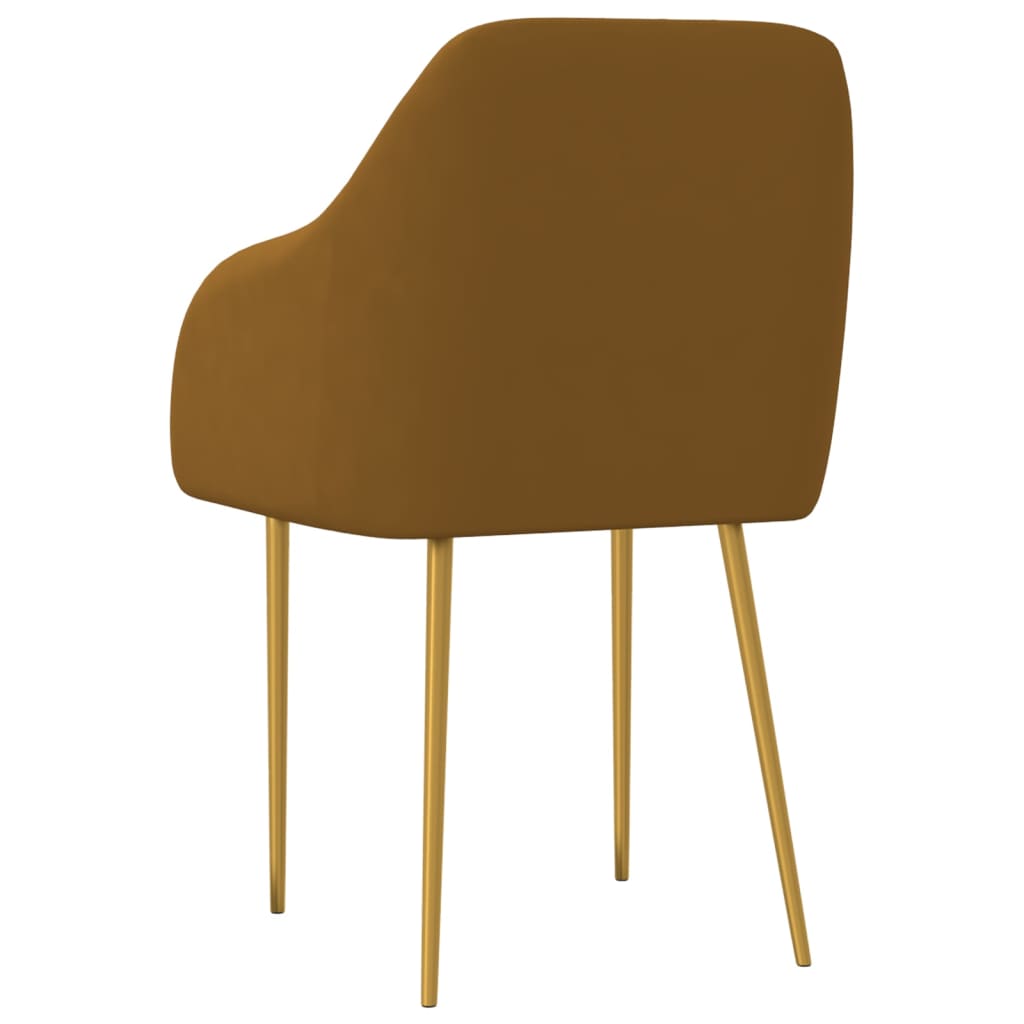 Eetkamerstoelen 2 st fluweel bruin