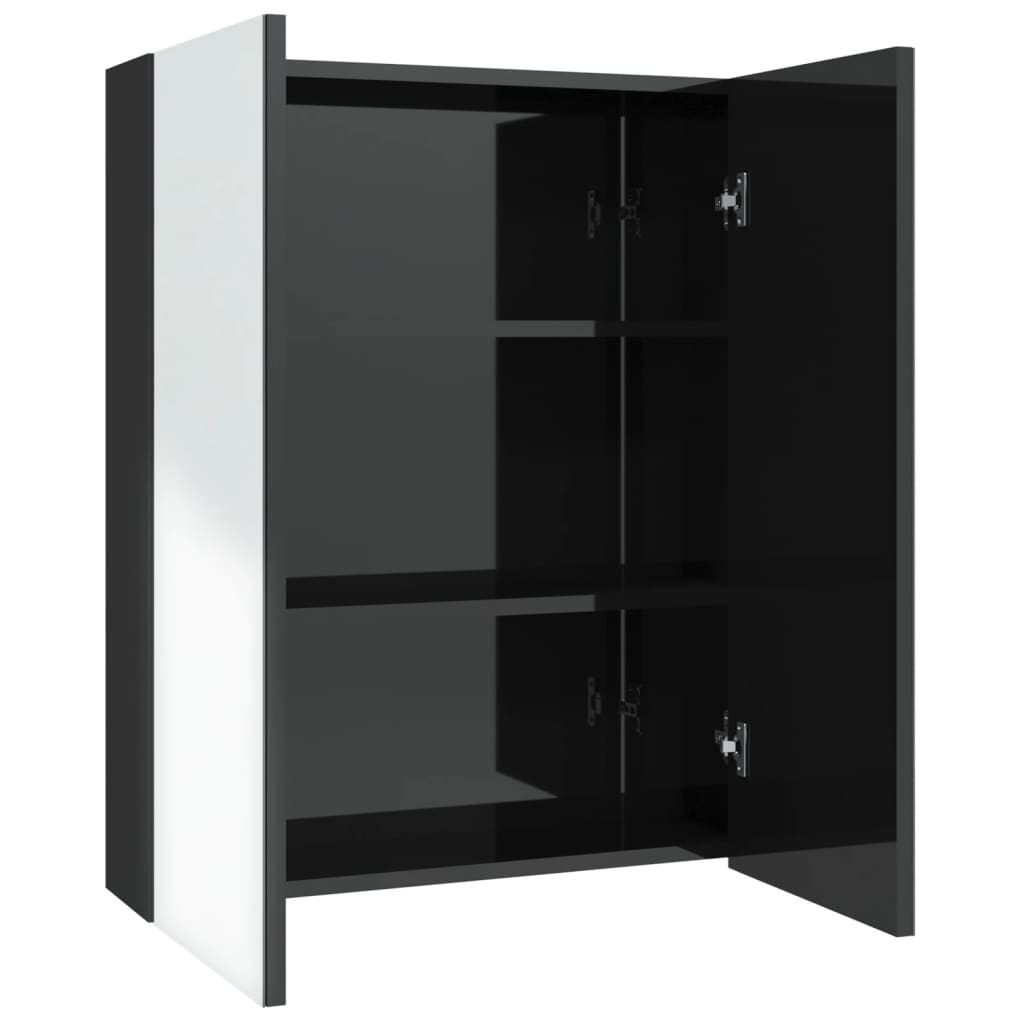 Badkamerkast met spiegel 60x15x75 cm MDF