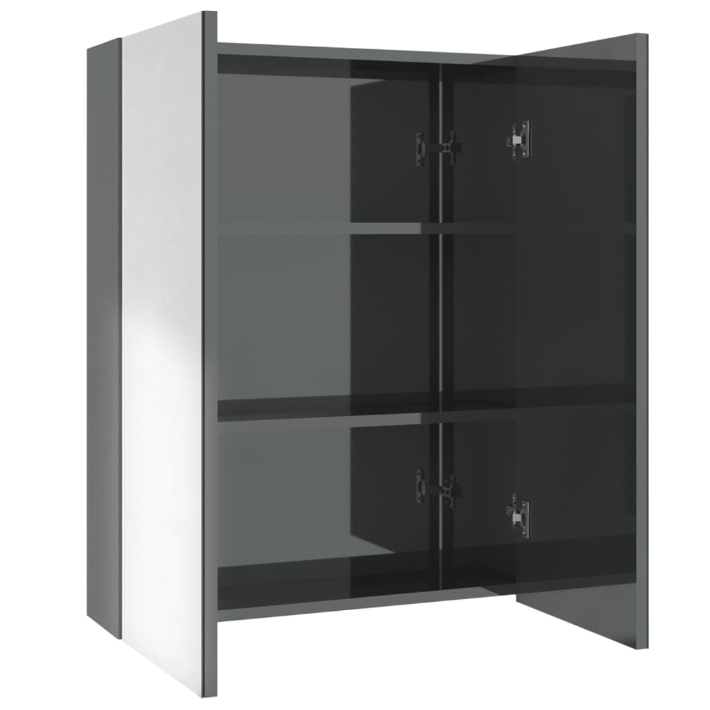 Badkamerkast met spiegel 60x15x75 cm MDF