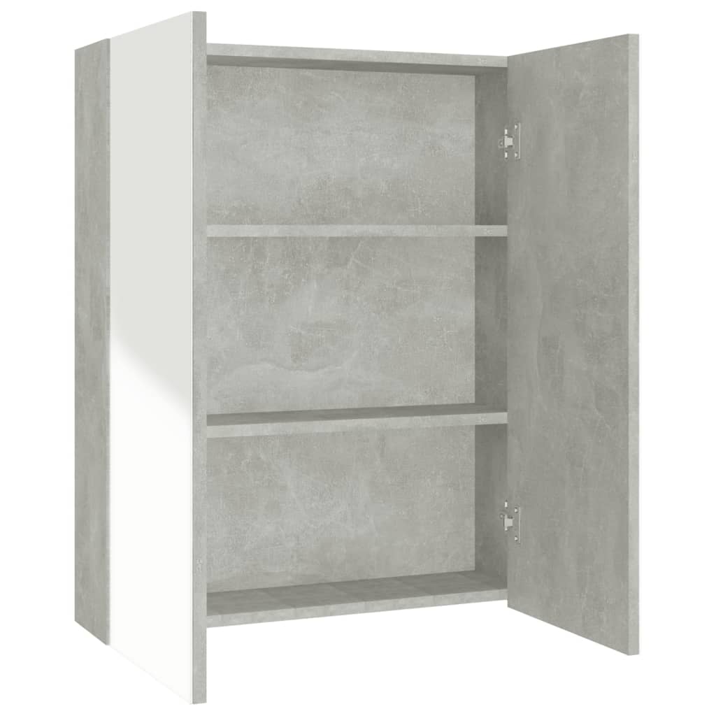 Badkamerkast met spiegel 60x15x75 cm MDF