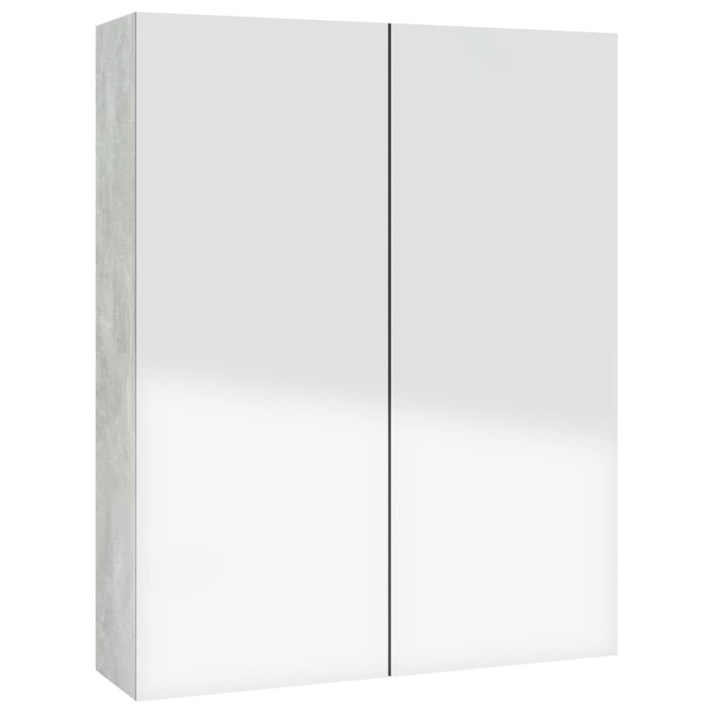 Badkamerkast met spiegel 60x15x75 cm MDF