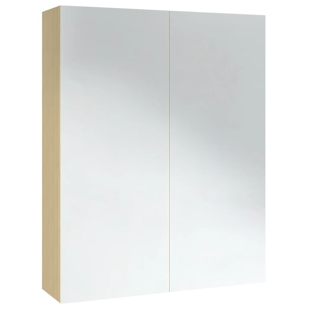 Badkamerkast met spiegel 60x15x75 cm MDF