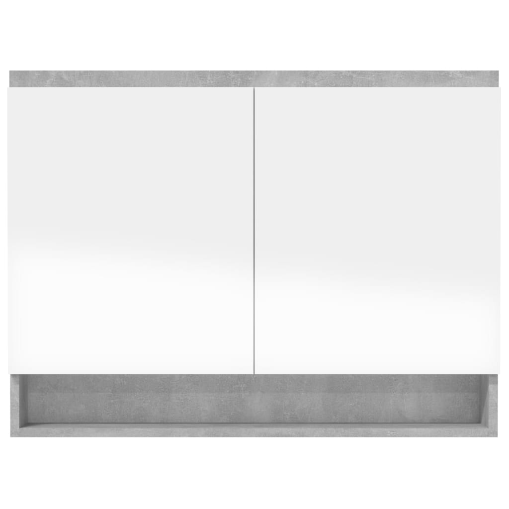 Badkamerkast met spiegel 80x15x60 cm MDF antracietkleurig