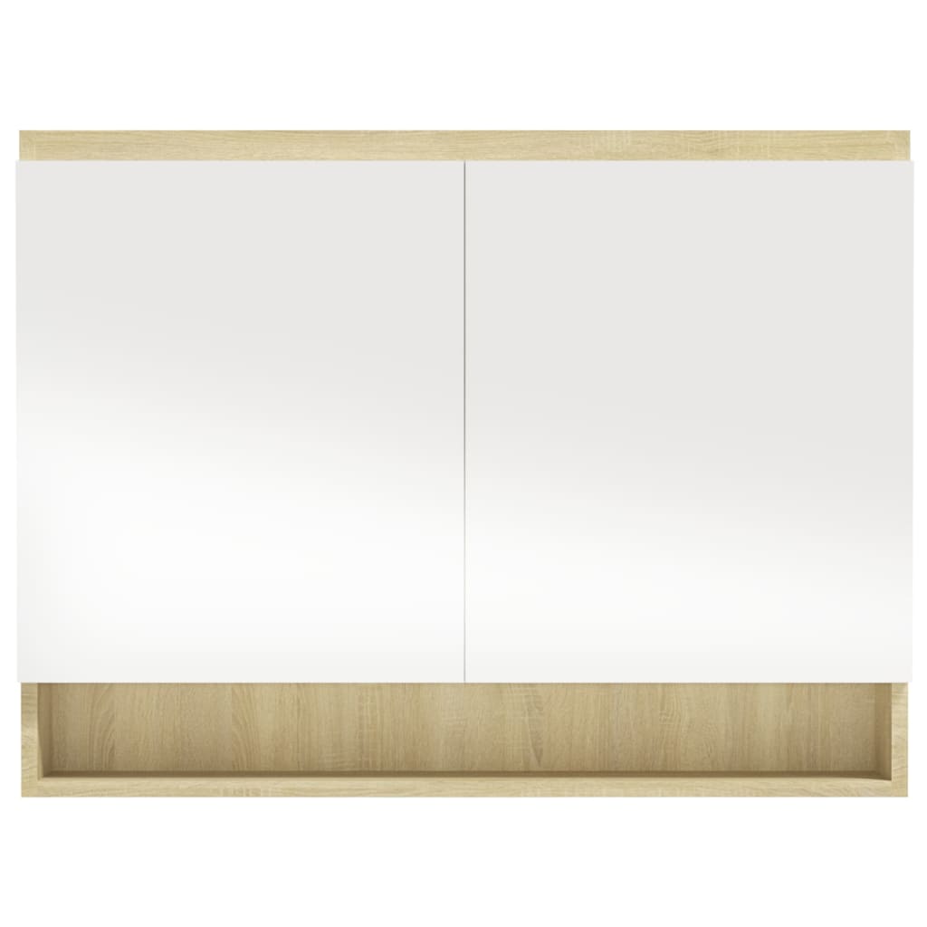 Badkamerkast met spiegel 80x15x60 cm MDF antracietkleurig