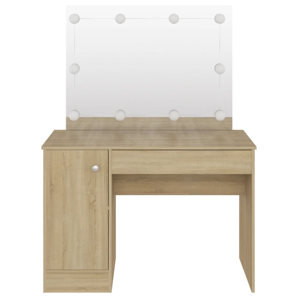 Kaptafel met LED-verlichting 110x55x145 cm MDF