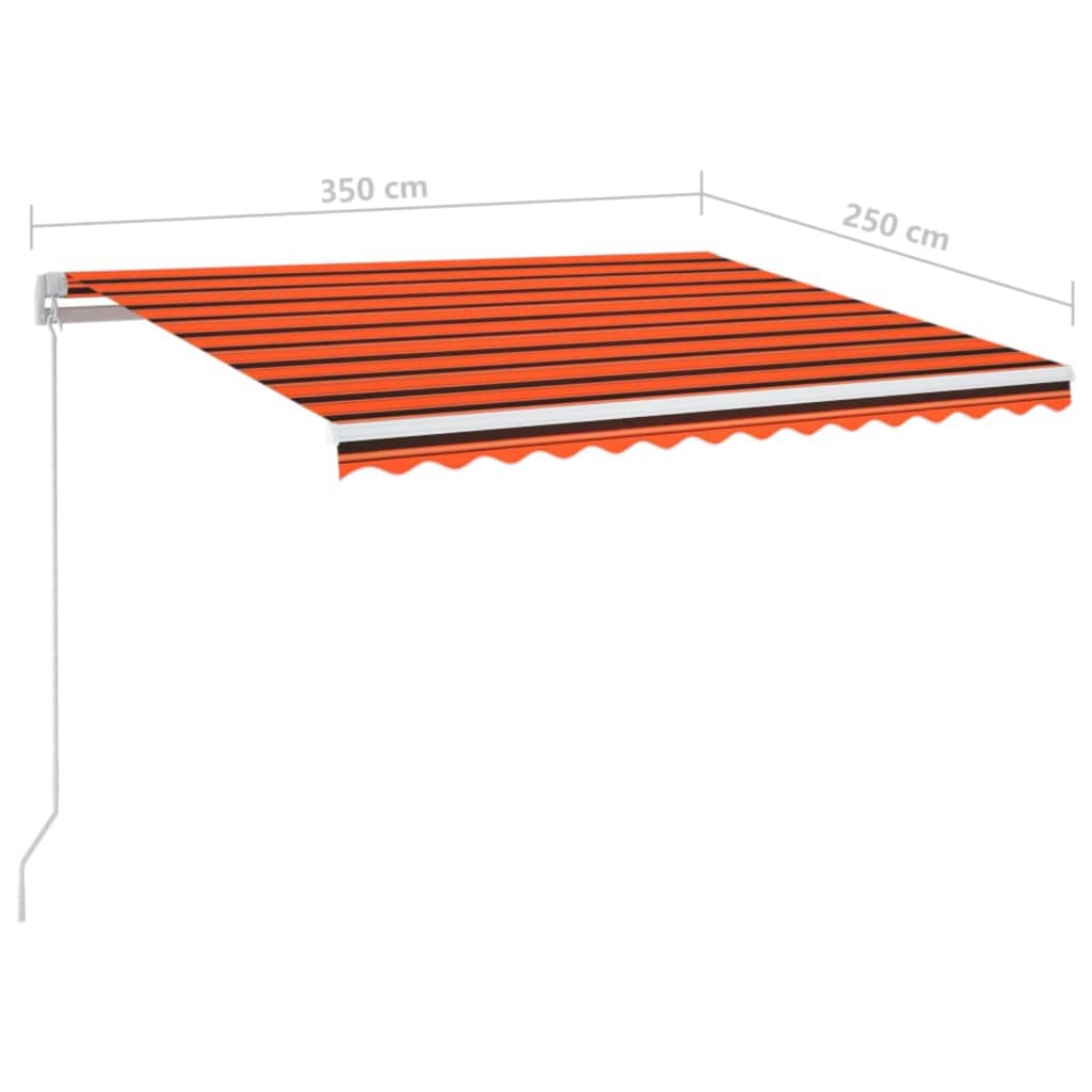 Luifel handmatig uittrekbaar met LED 400x350 cm