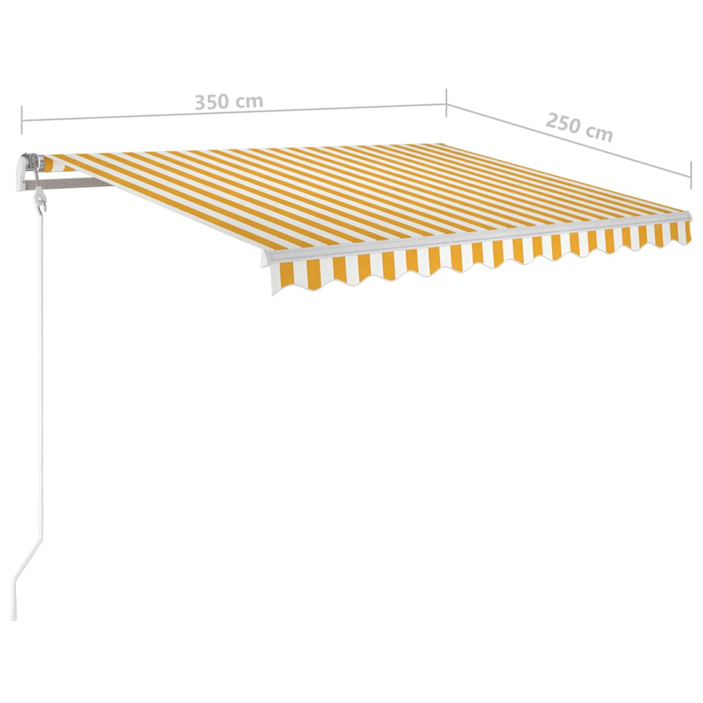 Luifel automatisch met LED windsensor 450x300 cm oranje bruin