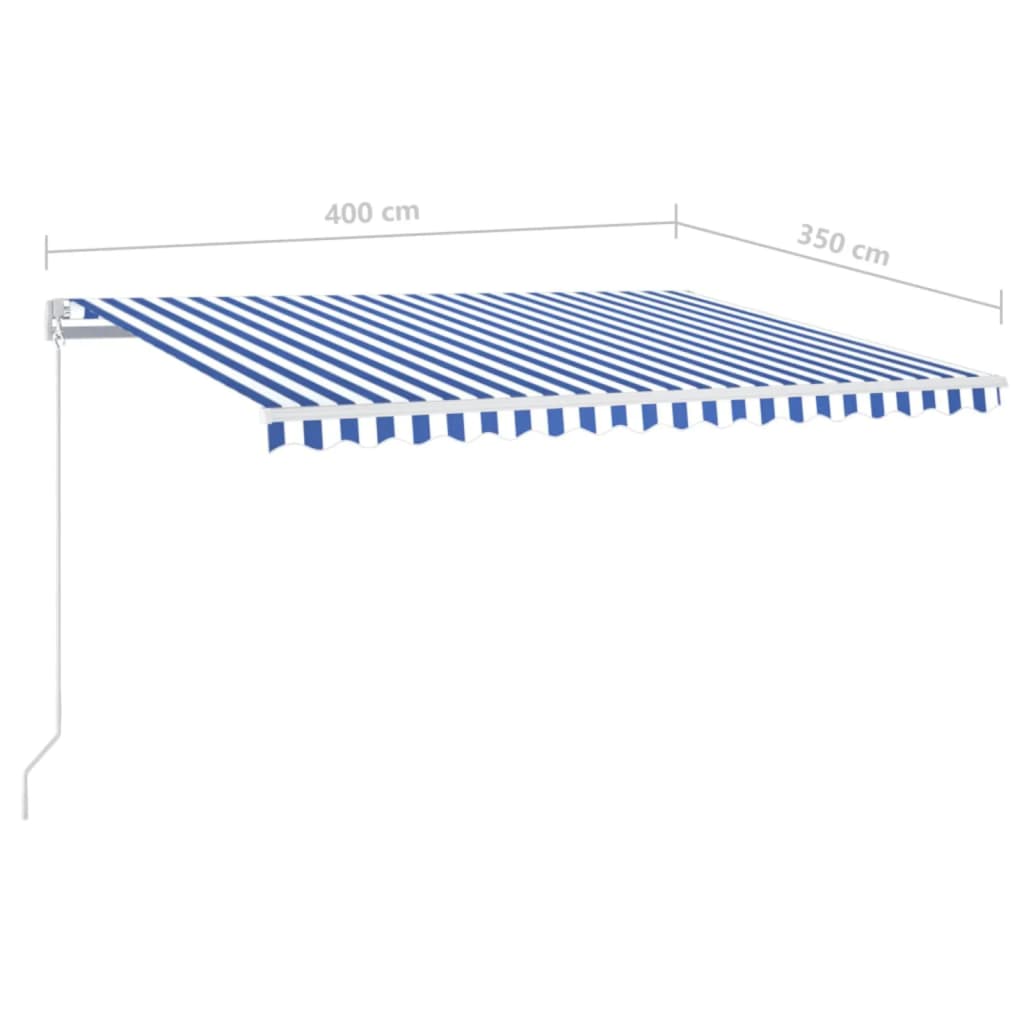 Luifel handmatig uittrekbaar met LED 400x350 cm