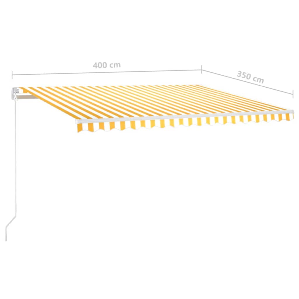 Luifel handmatig uittrekbaar met LED 400x350 cm