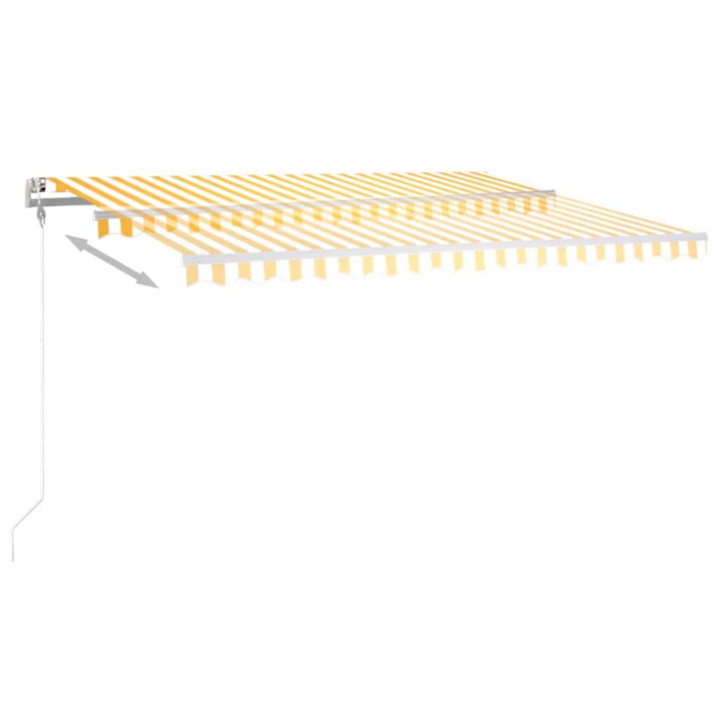 Luifel automatisch met LED windsensor 450x300 cm oranje bruin