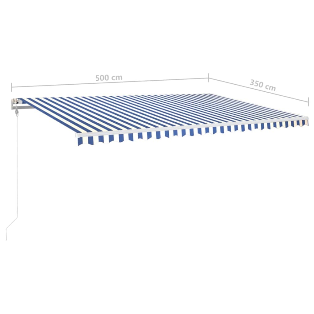 Luifel automatisch met LED windsensor 450x300 cm oranje bruin