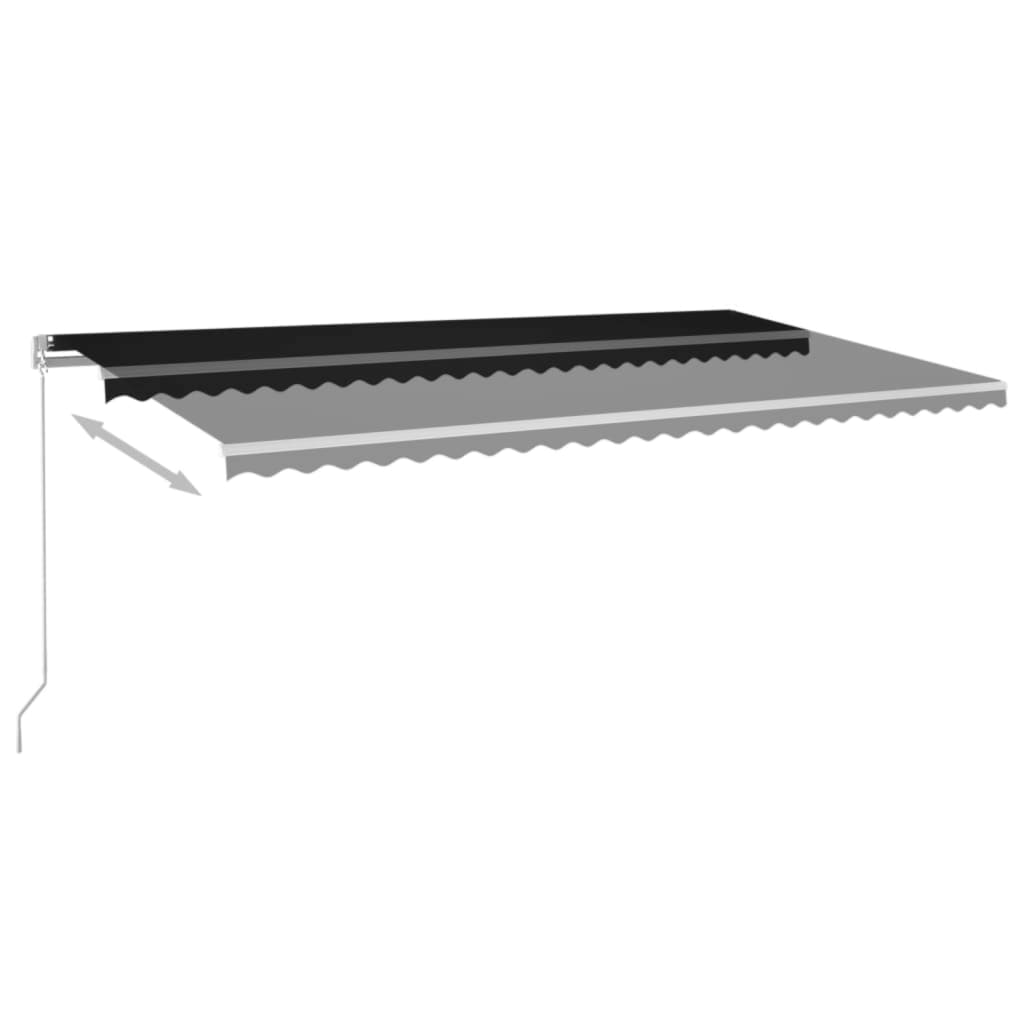 Luifel handmatig uittrekbaar met LED 400x350 cm