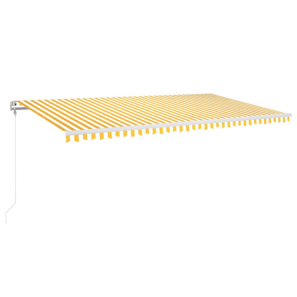 Luifel automatisch met LED windsensor 450x300 cm oranje bruin