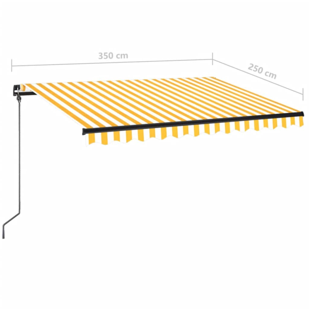 Luifel handmatig uittrekbaar met LED 350x250 cm