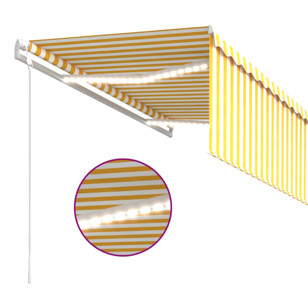 Luifel automatisch met gordijn LED windsensor 3x2,5 m