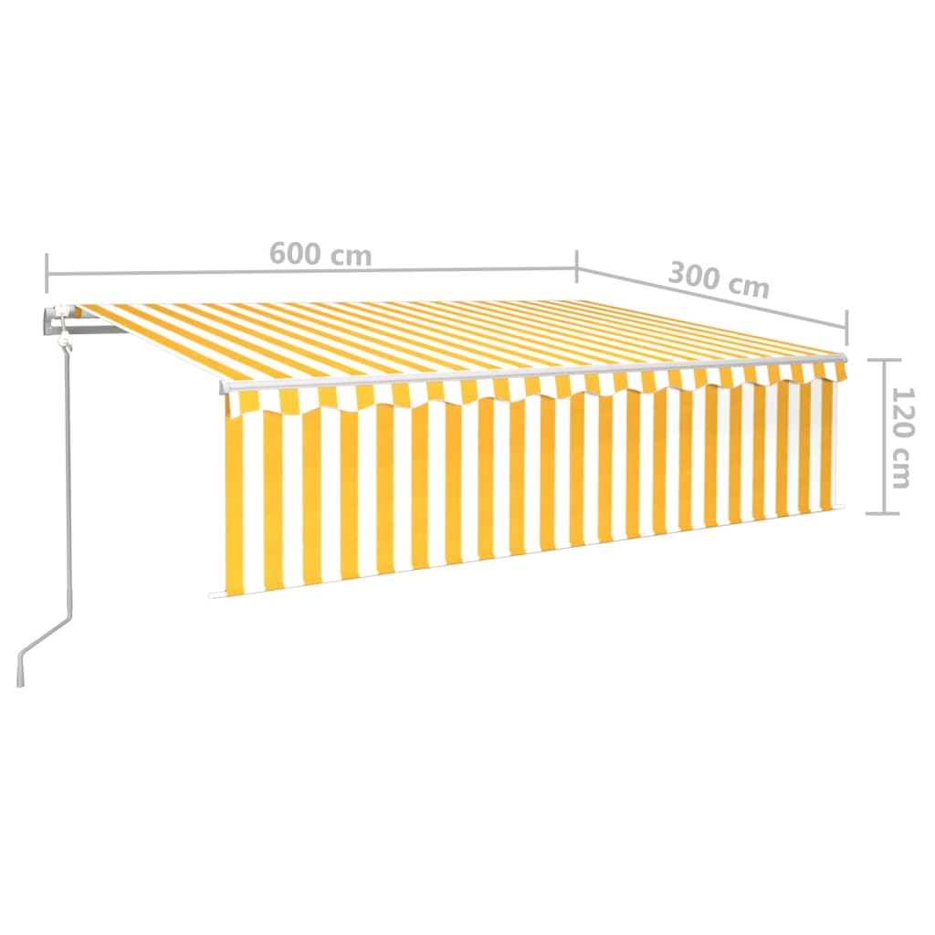 Luifel automatisch met gordijn LED windsensor 3x2,5 m