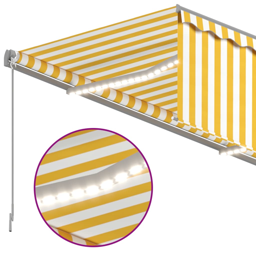 Luifel handmatig uittrekbaar rolgordijn LED 3x2,5 m