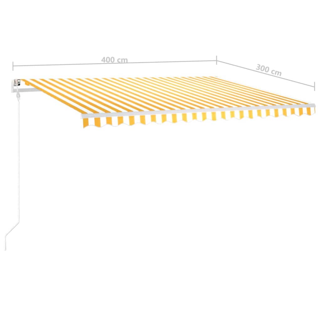 Luifel handmatig uittrekbaar met LED 3x2,5 m