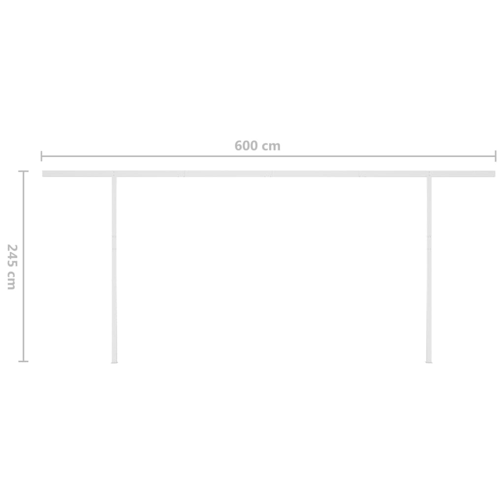 Luifel handmatig uittrekbaar met LED 4x3,5 m